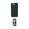 MARSİLYAN™- iPhone 12 Pro Kılıf Zirve Modern Özel Seri - Siyah 34D Hayalet Izgaralı Cam