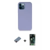 MARSİLYAN™- iPhone 12 Pro Kılıf Zirve Modern Özel Seri - Siyah 360 Mat Full Body Arka Koruyucu + Metal Kamera Lens Koruma Cam - KI