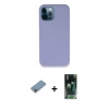 MARSİLYAN™- iPhone 12 Pro Kılıf Zirve Modern Özel Seri - Siyah 360 Mat Full Body Arka Koruyucu + Shine Kamera Lens Koruma Cam - GI