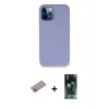 MARSİLYAN™- iPhone 12 Pro Kılıf Zirve Modern Özel Seri - Siyah 360 Mat Full Body Arka Koruyucu + Shine Kamera Lens Koruma Cam - SABE