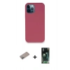 MARSİLYAN™- iPhone 12 Pro Kılıf Zirve Modern Özel Seri - Siyah 360 Mat Full Body Arka Koruyucu + Shine Kamera Lens Koruma Cam - SABE