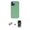 MARSİLYAN™- iPhone 12 Pro Kılıf Zirve Modern Özel Seri - Siyah 360 Mat Full Body Arka Koruyucu + Shine Kamera Lens Koruma Cam - SABE