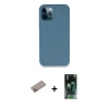 MARSİLYAN™- iPhone 12 Pro Kılıf Zirve Modern Özel Seri - Siyah 360 Mat Full Body Arka Koruyucu + Shine Kamera Lens Koruma Cam - SABE