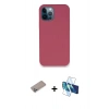 MARSİLYAN™- iPhone 12 Pro Kılıf Zirve Modern Özel Seri - Siyah 3D Antistatik Seramik Nano Ekran Koruyucu + Shine Kamera Lens Koruma Cam - SABE