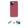 MARSİLYAN™- iPhone 12 Pro Kılıf Zirve Modern Özel Seri - Siyah 3D Antistatik Seramik Nano Ekran Koruyucu + Shine Kamera Lens Koruma Cam - MI