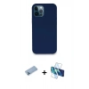MARSİLYAN™- iPhone 12 Pro Kılıf Zirve Modern Özel Seri - Siyah 3D Antistatik Seramik Nano Ekran Koruyucu + Shine Kamera Lens Koruma Cam - MI