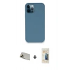 MARSİLYAN™- iPhone 12 Pro Kılıf Zirve Modern Özel Seri - Siyah 6D Mat Seramik Hayalet Nano Ekran Koruyucu + Rainbow Kamera Lens Koruma Cam - GD