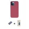 MARSİLYAN™- iPhone 12 Pro Kılıf Zirve Modern Özel Seri - Siyah 6D Mat Seramik Hayalet Nano Ekran Koruyucu + Metal Kamera Lens Koruma Cam - GD