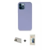 MARSİLYAN™- iPhone 12 Pro Kılıf Zirve Modern Özel Seri - Siyah 6D Mat Seramik Hayalet Nano Ekran Koruyucu + Rainbow Kamera Lens Koruma Cam - GD
