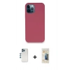 MARSİLYAN™- iPhone 12 Pro Kılıf Zirve Modern Özel Seri - Siyah 6D Mat Seramik Hayalet Nano Ekran Koruyucu + Shine Kamera Lens - MI