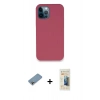MARSİLYAN™- iPhone 12 Pro Kılıf Zirve Modern Özel Seri - Siyah 6D Mat Seramik Hayalet Nano Ekran Koruyucu + Shine Kamera Lens Koruma Cam - GI