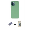 MARSİLYAN™- iPhone 12 Pro Kılıf Zirve Modern Özel Seri - Siyah 6D Mat Seramik Hayalet Nano Ekran Koruyucu + Metal Kamera Lens Koruma Cam - GD