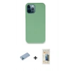 MARSİLYAN™- iPhone 12 Pro Kılıf Zirve Modern Özel Seri - Siyah 6D Mat Seramik Hayalet Nano Ekran Koruyucu + Shine Kamera Lens Koruma Cam - MI