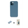MARSİLYAN™- iPhone 12 Pro Kılıf Zirve Modern Özel Seri - Siyah 6D Mat Seramik Hayalet Nano Ekran Koruyucu + Shine Kamera Lens Koruma Cam - MI