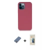 MARSİLYAN™- iPhone 12 Pro Kılıf Zirve Modern Özel Seri - Siyah 6D Mat Seramik Hayalet Nano Ekran Koruyucu + Metal Kamera Lens Koruma Cam - AKYL