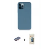 MARSİLYAN™- iPhone 12 Pro Kılıf Zirve Modern Özel Seri - Siyah 6D Mat Seramik Hayalet Nano Ekran Koruyucu + Renkli Kamera Lens Koruma Cam - TU