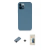 MARSİLYAN™- iPhone 12 Pro Kılıf Zirve Modern Özel Seri - Siyah 6D Mat Seramik Hayalet Nano Ekran Koruyucu + Shine Kamera Lens Koruma Cam - SH