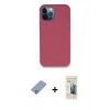MARSİLYAN™- iPhone 12 Pro Kılıf Zirve Modern Özel Seri - Siyah 6D Mat Seramik Hayalet Nano Ekran Koruyucu + Metal Kamera Lens Koruma Cam - KUYL