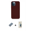 MARSİLYAN™- iPhone 12 Pro Kılıf Zirve Modern Özel Seri - Siyah 6D Mat Seramik Hayalet Nano Ekran Koruyucu + Metal Kamera Lens Koruma Cam - GS