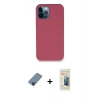 MARSİLYAN™- iPhone 12 Pro Kılıf Zirve Modern Özel Seri - Siyah 6D Mat Seramik Hayalet Nano Ekran Koruyucu + Metal Kamera Lens Koruma Cam - MI