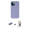 MARSİLYAN™- iPhone 12 Pro Kılıf Zirve Modern Özel Seri - Siyah 6D Mat Seramik Hayalet Nano Ekran Koruyucu + Renkli Kamera Lens Koruma Cam - SI