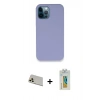 MARSİLYAN™- iPhone 12 Pro Kılıf Zirve Modern Özel Seri - Siyah Polymer Nano Ekran Koruyucu + Rainbow Kamera Lens Koruma Cam - GD
