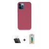 MARSİLYAN™- iPhone 12 Pro Kılıf Zirve Modern Özel Seri - Siyah Polymer Nano Ekran Koruyucu + Kamera Lens Koruma Cam - SF