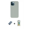 MARSİLYAN™- iPhone 12 Pro Kılıf Zirve Modern Özel Seri - Siyah Polymer Nano Ekran Koruyucu + Metal Kamera Lens Koruma Cam - MI