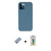 MARSİLYAN™- iPhone 12 Pro Kılıf Zirve Modern Özel Seri - Siyah Polymer Nano Ekran Koruyucu + Metal Kamera Lens Koruma Cam - KUYL