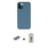 MARSİLYAN™- iPhone 12 Pro Kılıf Zirve Modern Özel Seri - Siyah Polymer Nano Ekran Koruyucu + Renkli Kamera Lens Koruma Cam - TU