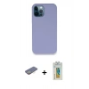 MARSİLYAN™- iPhone 12 Pro Kılıf Zirve Modern Özel Seri - Siyah Polymer Nano Ekran Koruyucu + Renkli Kamera Lens Koruma Cam - SI