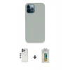 MARSİLYAN™- iPhone 12 Pro Kılıf Zirve Modern Özel Seri - Siyah Polymer Nano Ekran Koruyucu + Shine Kamera Lens - MI