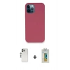 MARSİLYAN™- iPhone 12 Pro Kılıf Zirve Modern Özel Seri - Siyah Polymer Nano Ekran Koruyucu + Shine Kamera Lens - GS