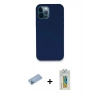 MARSİLYAN™- iPhone 12 Pro Kılıf Zirve Modern Özel Seri - Siyah Polymer Nano Ekran Koruyucu + Shine Kamera Lens Koruma Cam - MI