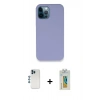 MARSİLYAN™- iPhone 12 Pro Kılıf Zirve Modern Özel Seri - Siyah Polymer Nano Ekran Koruyucu + Shine Kamera Lens - MI