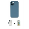 MARSİLYAN™- iPhone 12 Pro Kılıf Zirve Modern Özel Seri - Siyah Polymer Nano Ekran Koruyucu + Shine Kamera Lens - MI