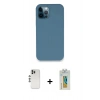 MARSİLYAN™- iPhone 12 Pro Kılıf Zirve Modern Özel Seri - Siyah Polymer Nano Ekran Koruyucu + Shine Kamera Lens - GS
