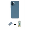 MARSİLYAN™- iPhone 12 Pro Kılıf Zirve Modern Özel Seri - Siyah Polymer Nano Ekran Koruyucu + Shine Kamera Lens Koruma Cam - GS