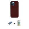 MARSİLYAN™- iPhone 12 Pro Kılıf Zirve Modern Özel Seri - Siyah Polymer Nano Ekran Koruyucu + Shine Kamera Lens Koruma Cam - GD