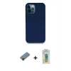 MARSİLYAN™- iPhone 12 Pro Kılıf Zirve Modern Özel Seri - Siyah Polymer Nano Ekran Koruyucu + Shine Kamera Lens Koruma Cam - SH