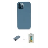 MARSİLYAN™- iPhone 12 Pro Kılıf Zirve Modern Özel Seri - Siyah Polymer Nano Ekran Koruyucu + Shine Kamera Lens Koruma Cam - SH