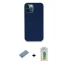 MARSİLYAN™- iPhone 12 Pro Kılıf Zirve Modern Özel Seri - Siyah Polymer Nano Ekran Koruyucu + Shine Kamera Lens Koruma Cam - GS