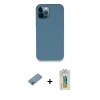 MARSİLYAN™- iPhone 12 Pro Kılıf Zirve Modern Özel Seri - Siyah Polymer Nano Ekran Koruyucu + Shine Kamera Lens Koruma Cam - GI