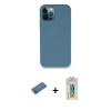 MARSİLYAN™- iPhone 12 Pro Kılıf Zirve Modern Özel Seri - Siyah Polymer Nano Ekran Koruyucu + Shine Kamera Lens Koruma Cam - GD