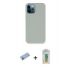 MARSİLYAN™- iPhone 12 Pro Kılıf Zirve Modern Özel Seri - Siyah Polymer Nano Ekran Koruyucu + Shine Kamera Lens Koruma Cam - MI