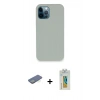 MARSİLYAN™- iPhone 12 Pro Kılıf Zirve Modern Özel Seri - Siyah Polymer Nano Ekran Koruyucu + Renkli Kamera Lens Koruma Cam - YL
