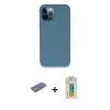 MARSİLYAN™- iPhone 12 Pro Kılıf Zirve Modern Özel Seri - Siyah Polymer Nano Ekran Koruyucu + Renkli Kamera Lens Koruma Cam - YL