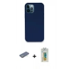 MARSİLYAN™- iPhone 12 Pro Kılıf Zirve Modern Özel Seri - Siyah Polymer Nano Ekran Koruyucu + Renkli Kamera Lens Koruma Cam - YL