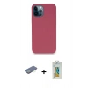 MARSİLYAN™- iPhone 12 Pro Kılıf Zirve Modern Özel Seri - Siyah Polymer Nano Ekran Koruyucu + Renkli Kamera Lens Koruma Cam - YL