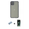 MARSİLYAN™- iPhone 12 Pro Max Kılıf Ahenk Çizgi Serisi - Şeffaf 360 Full Body Arka Koruyucu + Shine Kamera Lens Koruma Cam - MI
